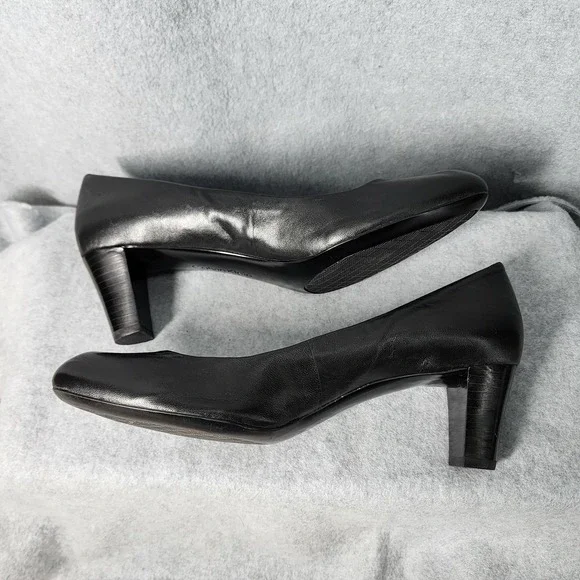 Calvin Klein Shoes Womens Size 9M Black Leather Aimee Pumps Classic Heels Career - Picture 6 of 10